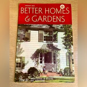 Better Homes And Gardens Cover with Red Header and White House Illustration